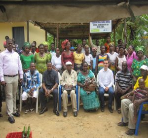 Group photograph of attendees at the commissioning ceremony in Enhwe community